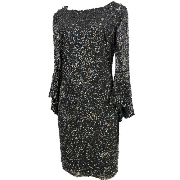 NWT Pissaro Nights 3/4 Sequin Evening Dress 8P - Picture 3 of 4